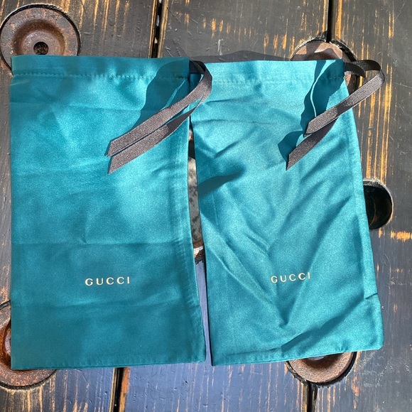 Gucci Green Silk Dust Bags - Picture 6 of 8